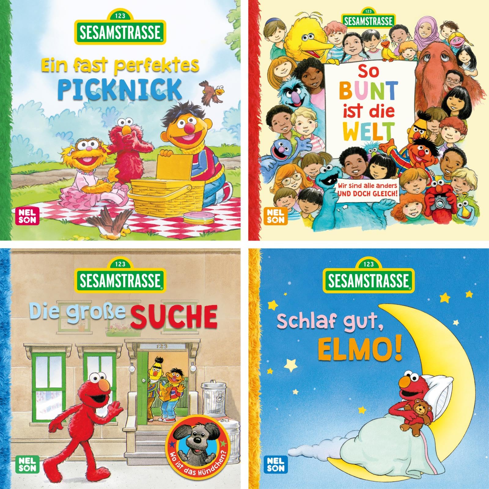 4er-Set Maxi-Mini 45: Sesamstraße: 4 Vorlesegeschichten mit den beliebten Figuren aus der Sesamstraße | Vorlesegeschichten ab 3 Jahren im Mitnahmeformat (Nelson Maxi-Mini: Maximaler Vorlesespaß!) Non-fiction