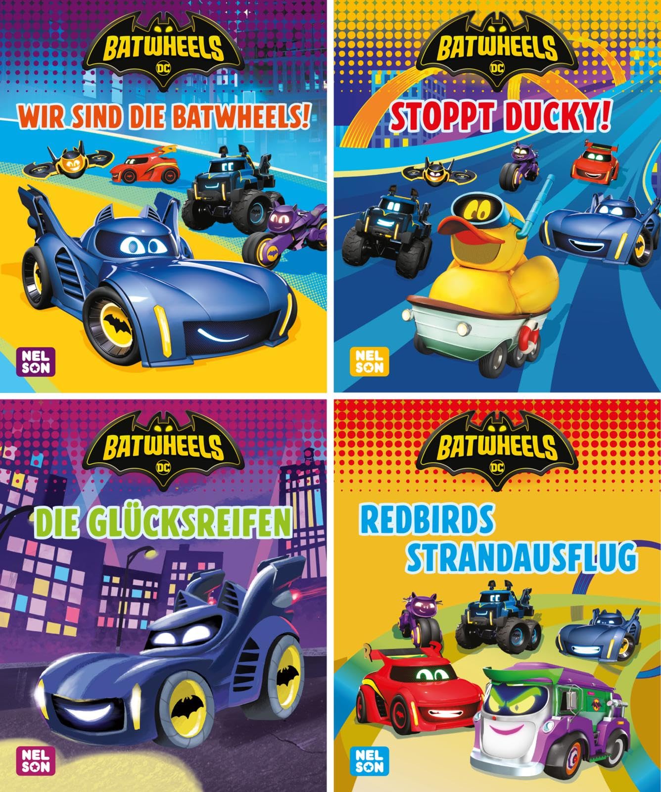 Nelson Mini-Bücher: 4er DC Batwheels 1-4: Geschichten ab 3 Jahren zur neuen Vorschulserie mit Batman im Mitnahmeformat (Nelson Mini-Bücher: Ein großer Spaß im kleinen Format) Manga