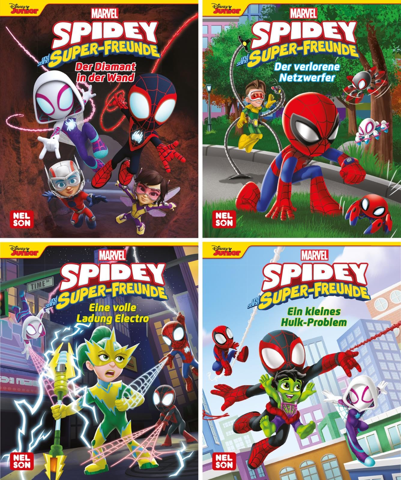 Nelson Mini-Bücher: MARVEL: Spidey und seine Super-Freunde 5-8: 4 spannende Spidey-Abenteuer im Set | Geschichten ab 3 im Mitnahmeformat (Nelson Mini-Bücher: Ein großer Spaß im kleinen Format) Film, Art & Culture
