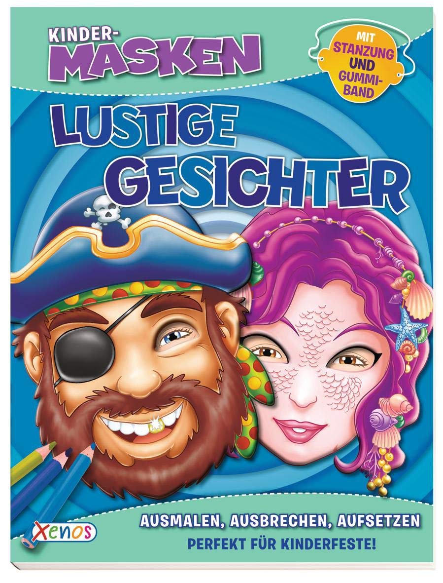 Kindermasken Lustige Gesichter: Ausmalen, ausbrechen, aufsetzen! Perfekt für Kinderfeste Tiptoi & Games