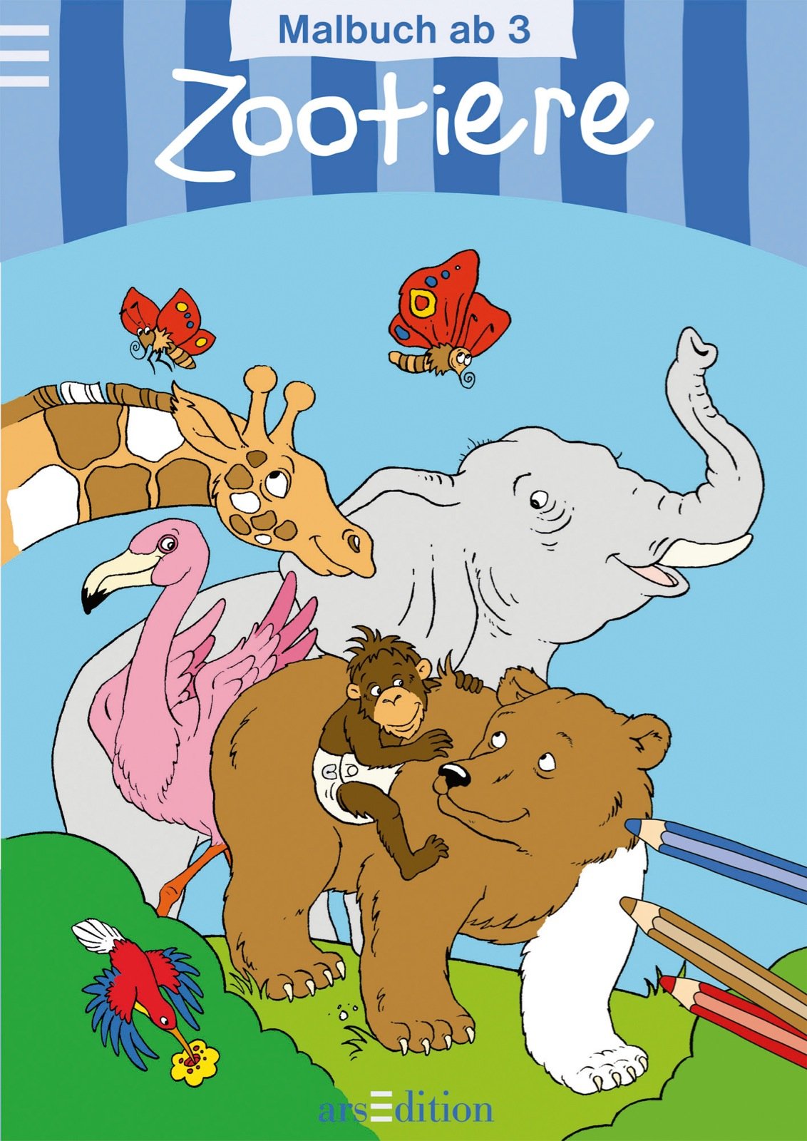 Malbuch ab 3 Jahren - Zootiere VE 5 Non-fiction
