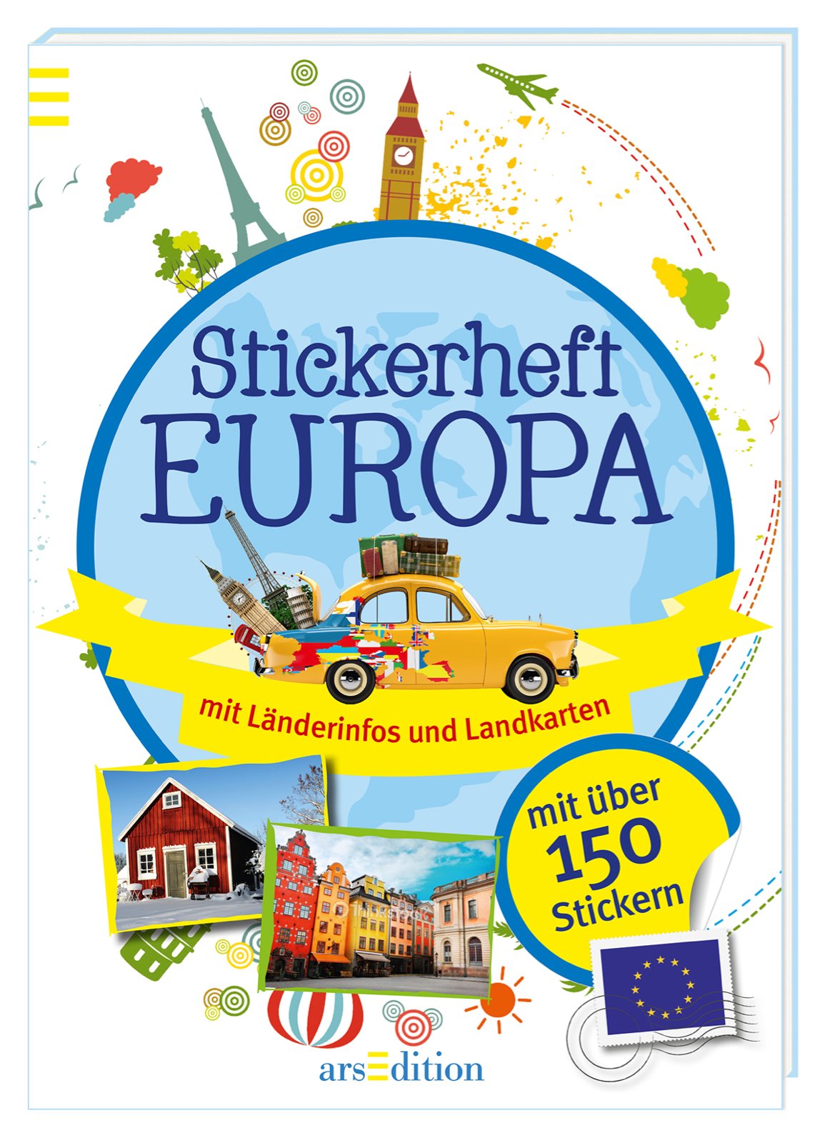 Stickerheft Europa: mit Länderinfos und Landkarten: mit Länderinfos und Landkarten. Mit über 150 Stickern Non-fiction