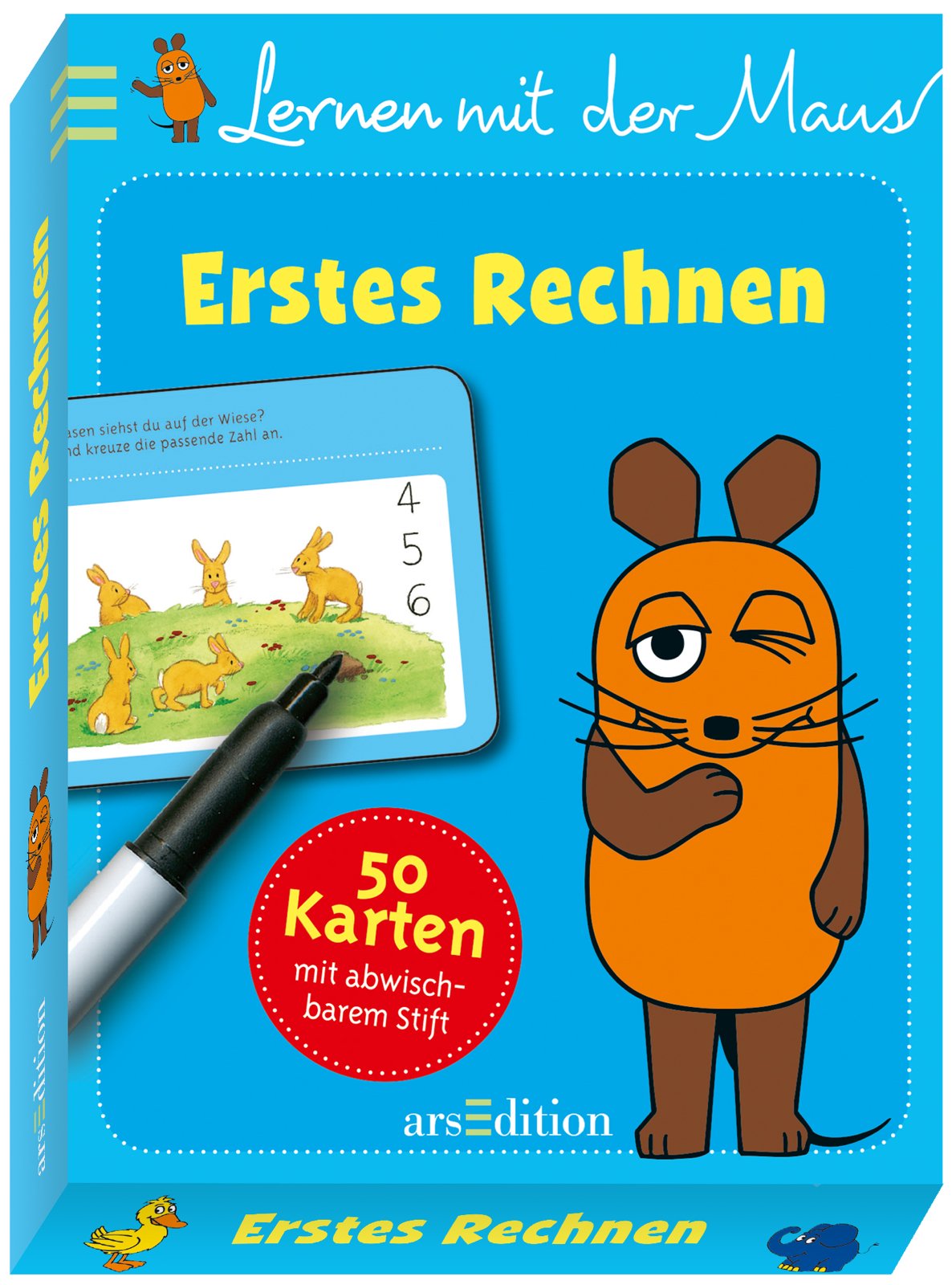 Lernen mit der Maus - Erstes Rechnen: 50 Karten, mit abwaschbarem Stift Parents & Children