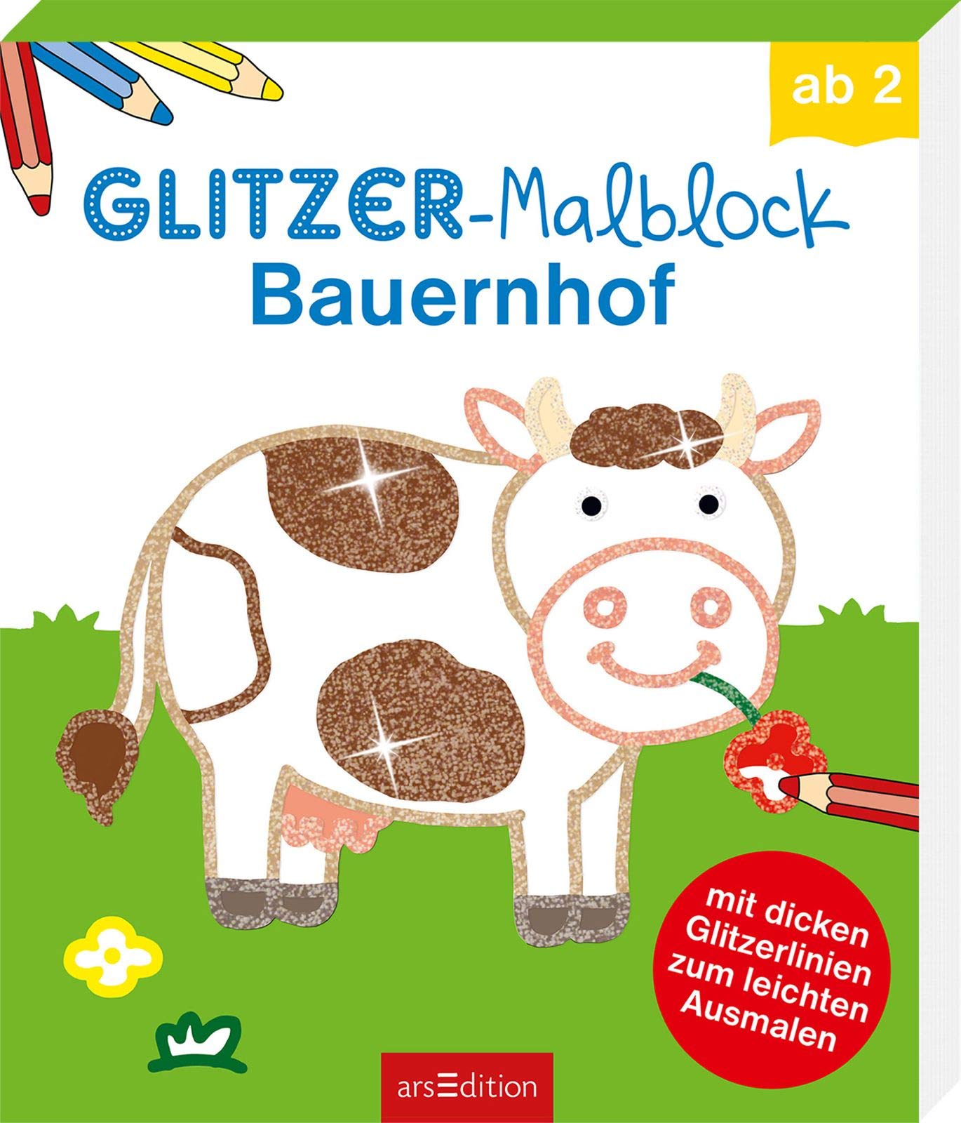 Glitzer-Malblock Bauernhof: Mit dicken Glitzerlinien zum leichten Ausmalen Tiptoi & Games