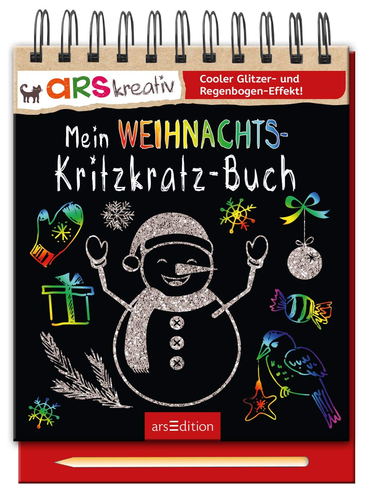Mein Weihnachts-Kritzkratz-Buch: Kreativer Kratzelspaß mit Malideen und Holzstift für Kinder ab 5 Jahren Non-fiction