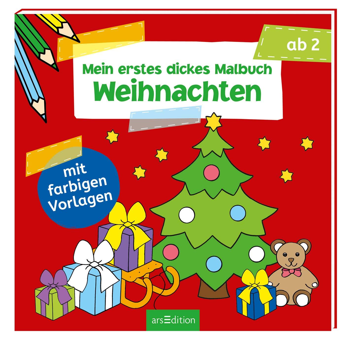 Mein erstes dickes Malbuch Weihnachten: Mit farbigen Vorlagen (Malbuch ab 2 Jahren) Non-fiction