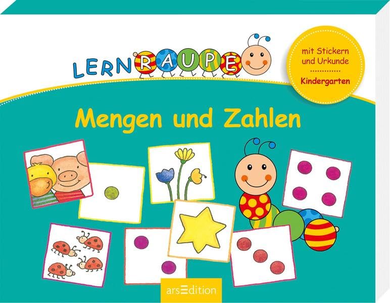 Lernraupe - Mengen und Zahlen: Mit Stickern und Urkunde (Kindergarten-Lernraupe) Non-fiction
