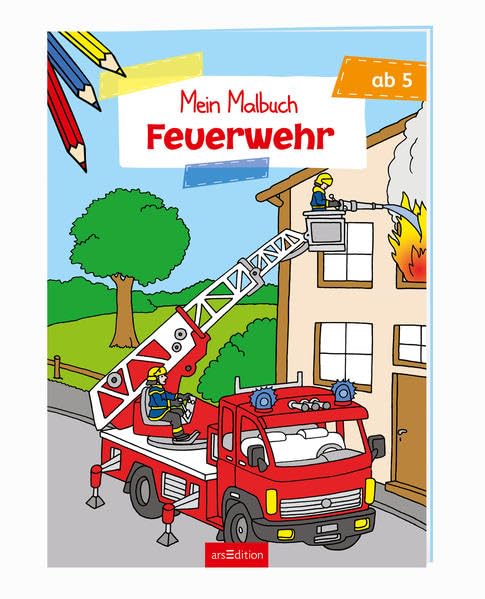 Malbuch ab 5 Jahren - Feuerwehr Tiptoi & Games