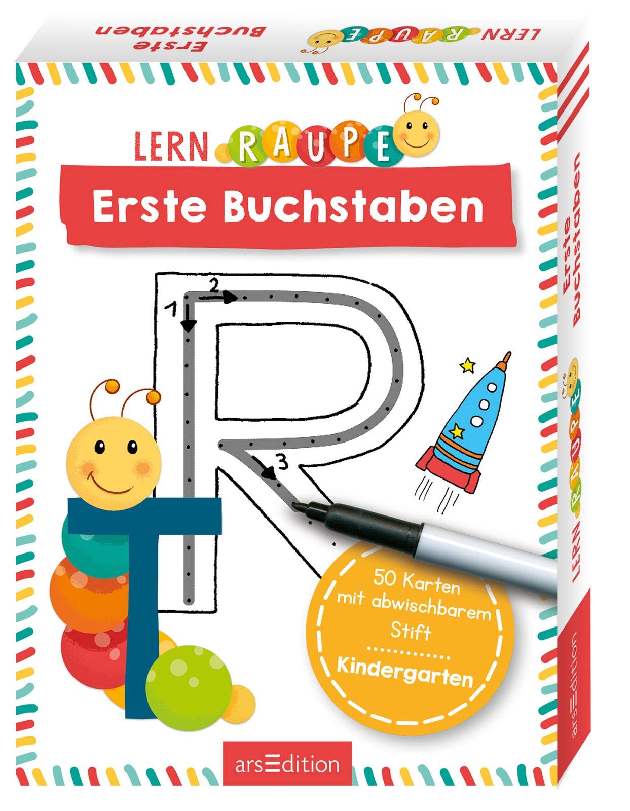 Lernraupe - Erste Buchstaben: 50 Karten mit abwischbarem Stift Learning & Reference