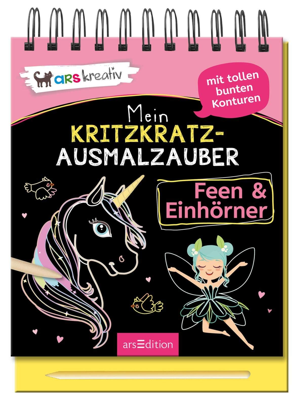 Mein Kritzkratz-Ausmalzauber Feen und Einhörner: Mit tollen bunten Konturen Tiptoi & Games