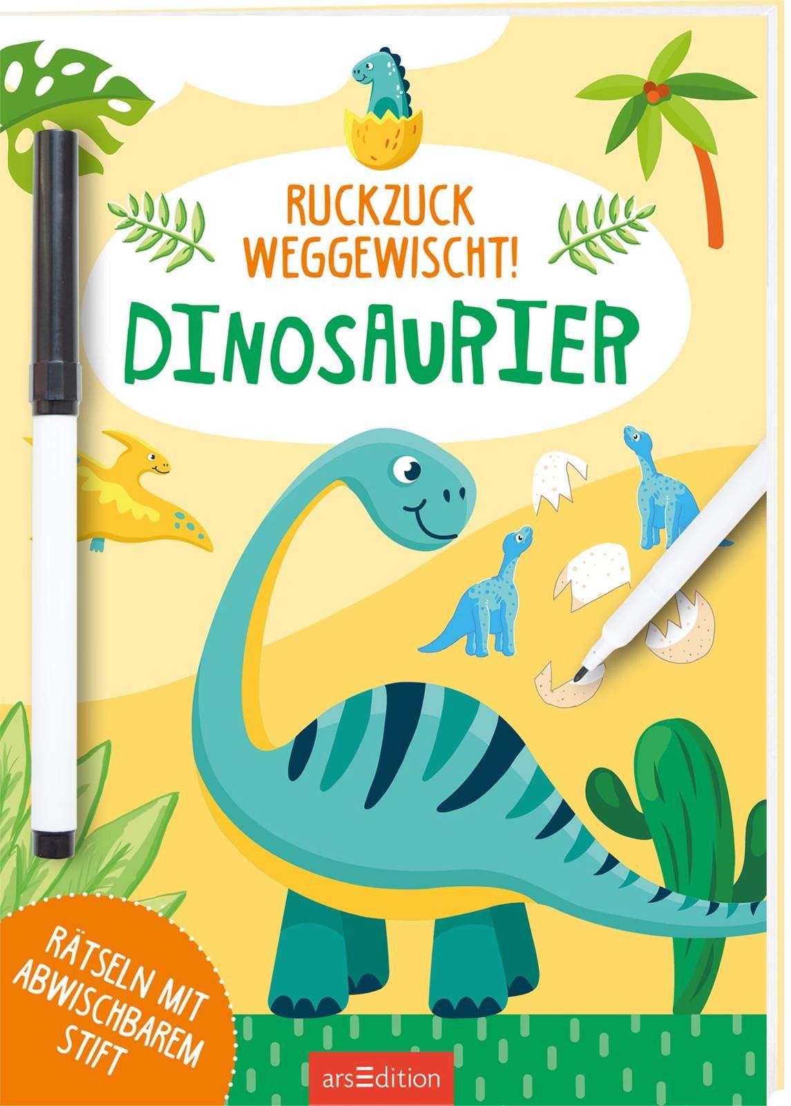 Ruckzuck weggewischt! Dinosaurier: Rätseln mit abwischbarem Stift Tiptoi & Games