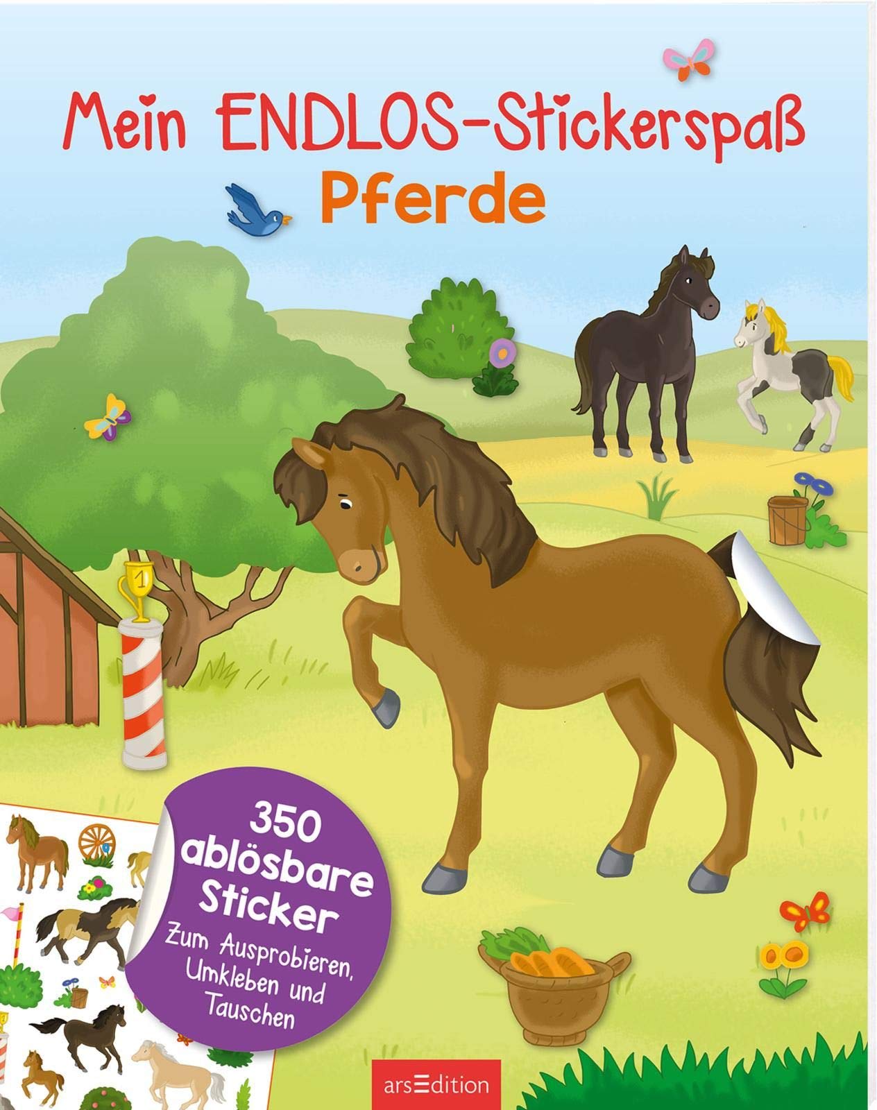 Mein Endlos-Stickerspaß Pferde: Über 350 ablösbare Sticker Tiptoi & Games