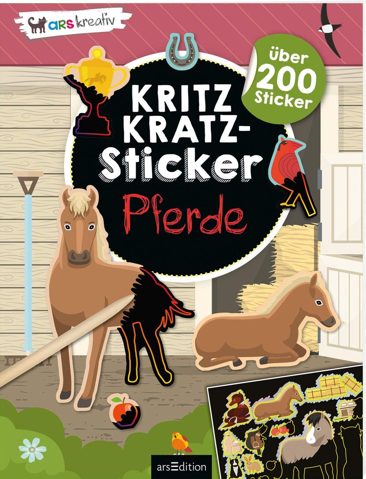 Kritzkratz-Sticker Pferde: Über 200 Sticker | Stickerheft mit Kratzelstickern und Holzstift Novels & Short Stories