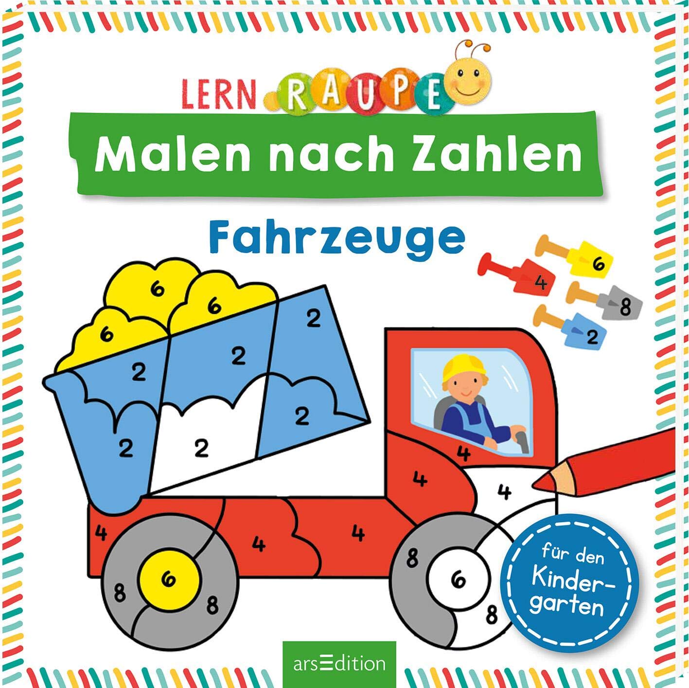 Lernraupe - Malen nach Zahlen - Fahrzeuge Non-fiction