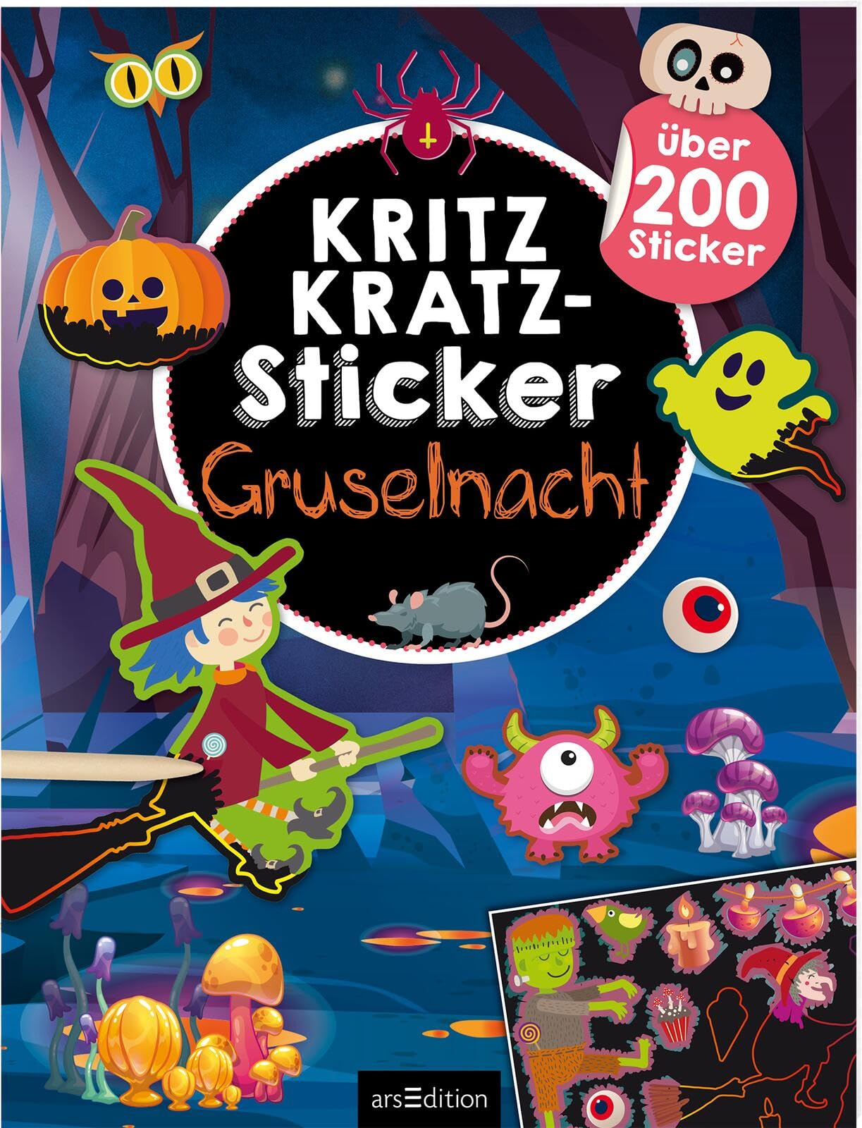Kritzkratz-Sticker – Gruselnacht: Über 200 Sticker | Stickerheft mit Kratzelstickern und Holzstift Fairy Tales & Legends