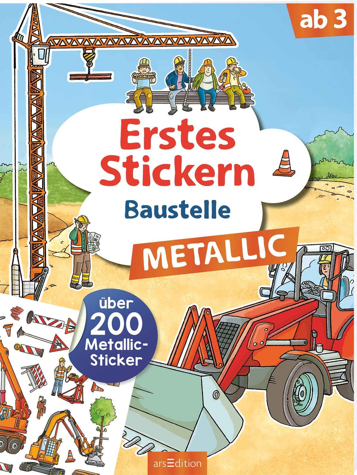 Erstes Stickern Metallic - Baustelle Non-fiction