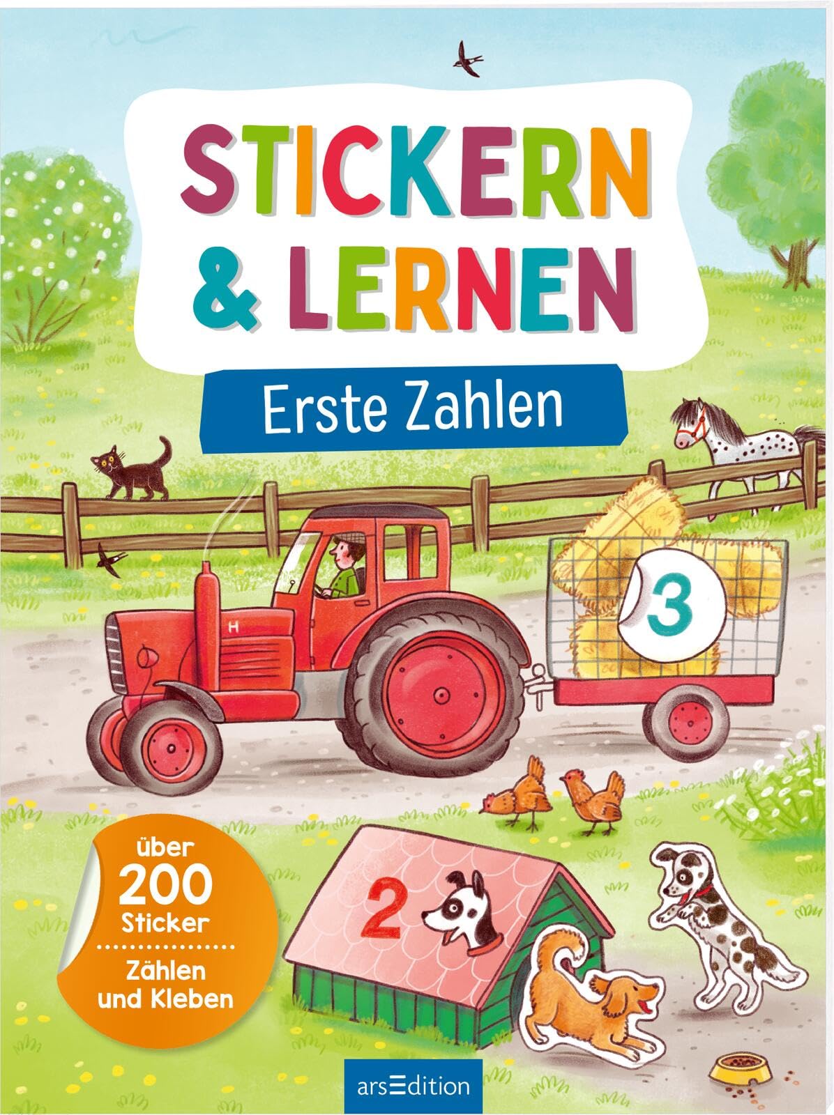 Stickern & Lernen – Erste Zahlen: Über 200 Sticker – Zählen und Kleben | Pädagogisch wertvoller Stickerspaß ab 5 Jahren Non-fiction
