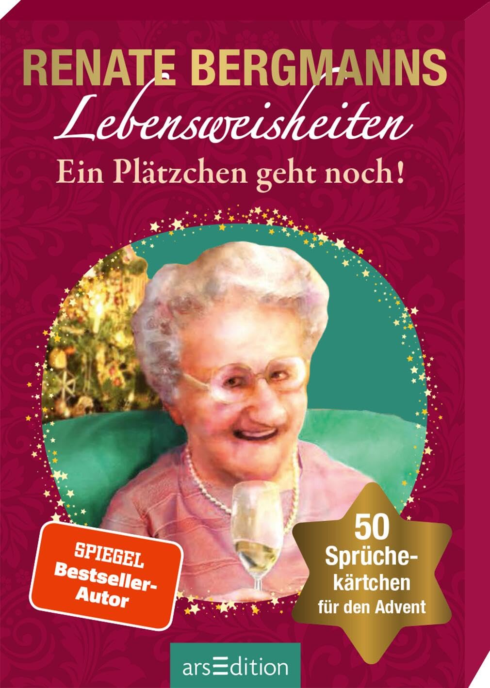 Renate Bergmanns Lebensweisheiten. Ein Plätzchen geht noch!: 50 Sprüchekärtchen für den Advent | Weihnachten mit der Online-Omi im Spielkartenformat Humour & Satire