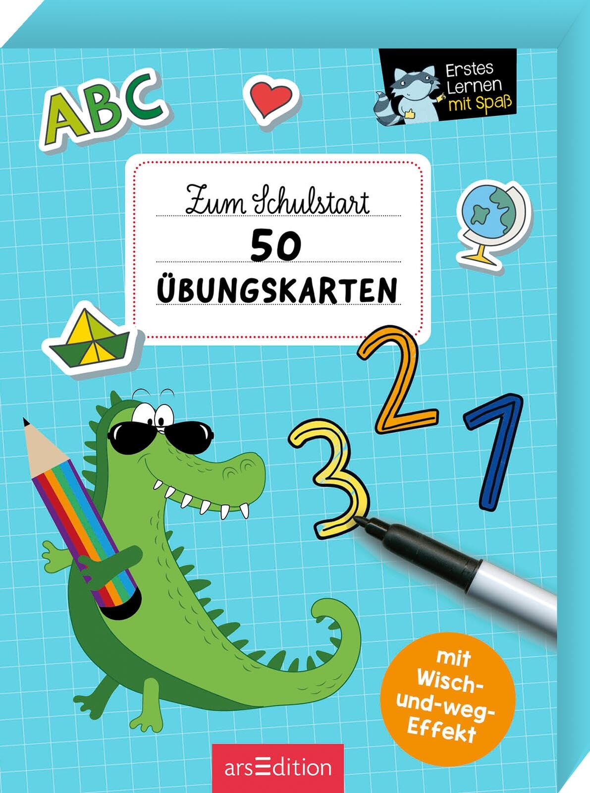 Erstes Lernen mit Spaß – Zum Schulstart: 50 Übungskarten: Mit Wisch-und-Weg-Effekt | Spielerisch Lernen und Üben Kinder ab 5 Jahren Non-fiction