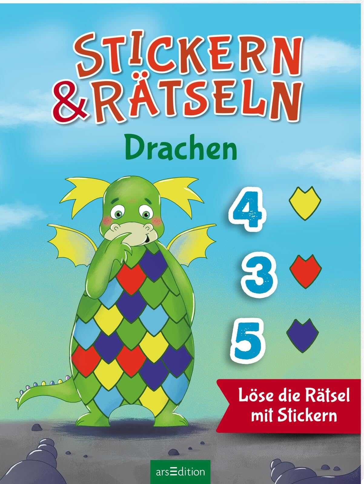 Stickern & Rätseln ab 3: Stickern & Rätseln - Drachen book