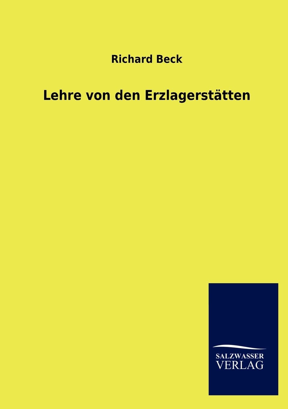 Lehre von den Erzlagerstätten Medicine