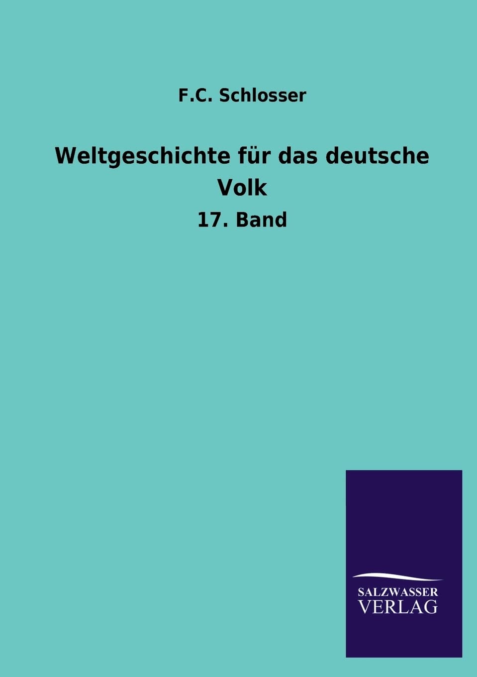 Weltgeschichte für das deutsche Volk: 17. Band Politics & History