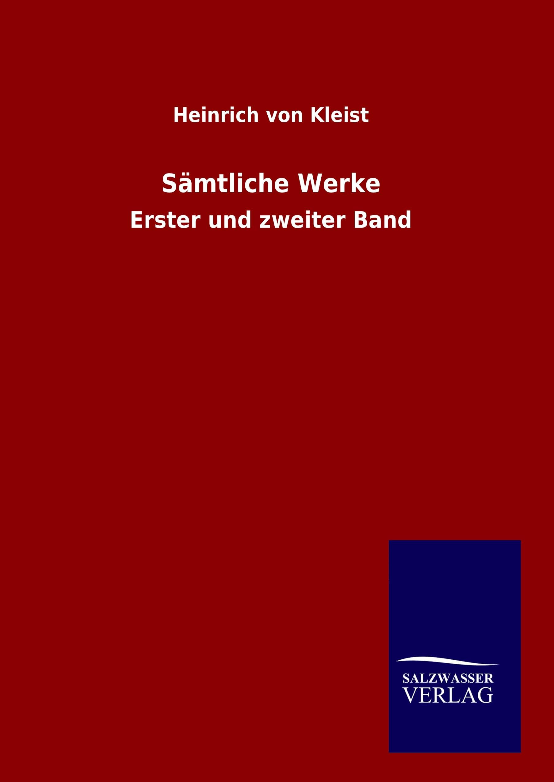 Sämtliche Werke: Erster und zweiter Band Books