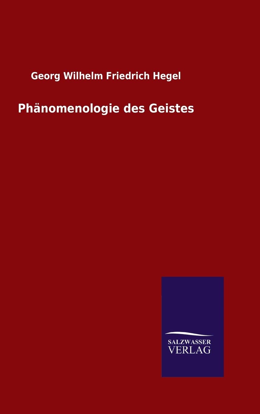 Phänomenologie des Geistes Philosophy