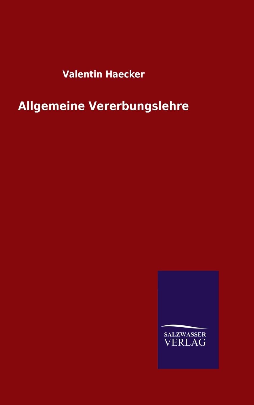 Product Image: Allgemeine Vererbungslehre
