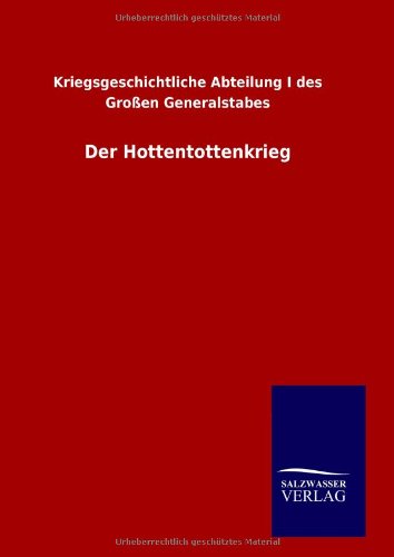Der Hottentottenkrieg Books