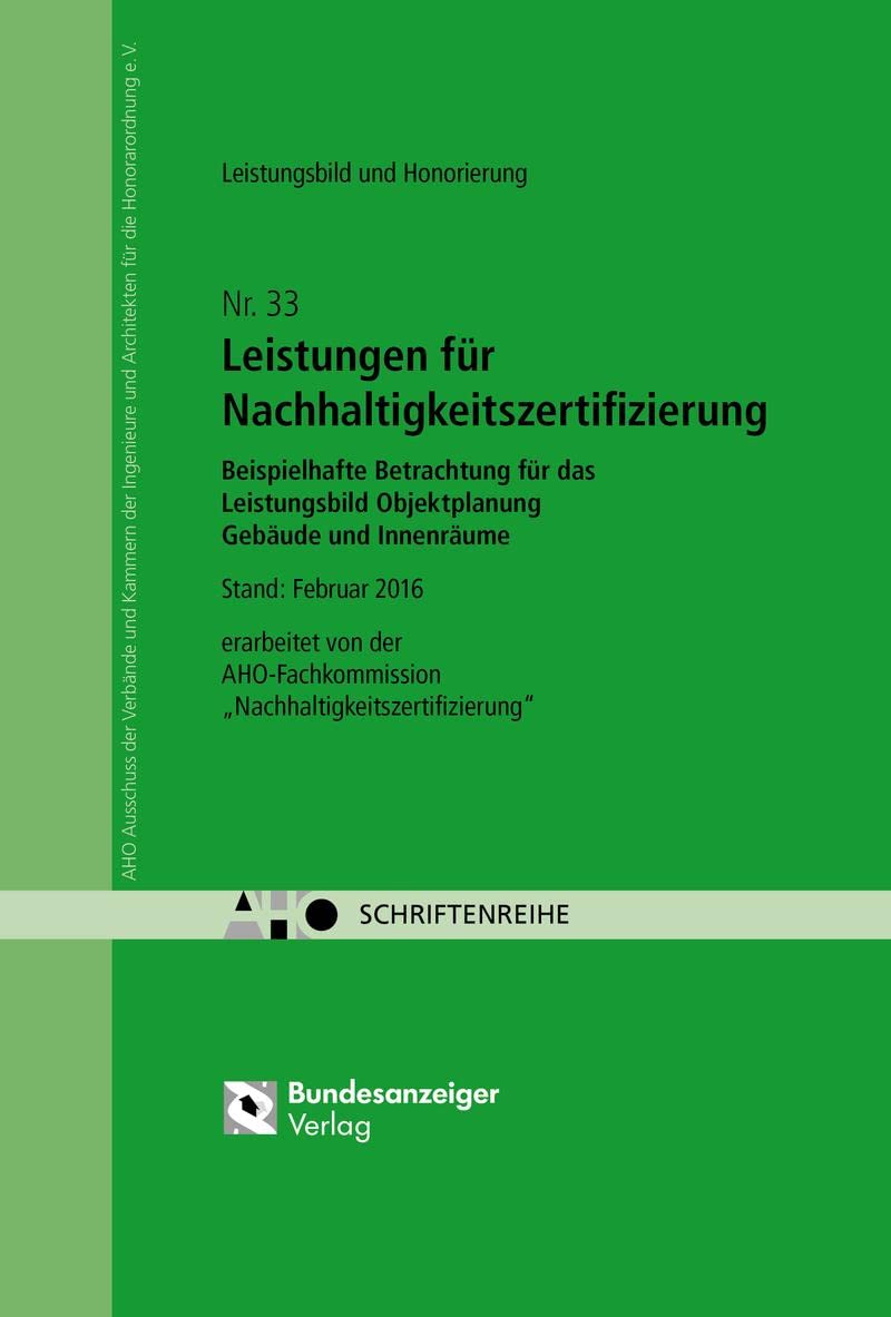Leistungen für Nachhaltigkeitszertifizierung - Leistungsbild und Honorierung Law