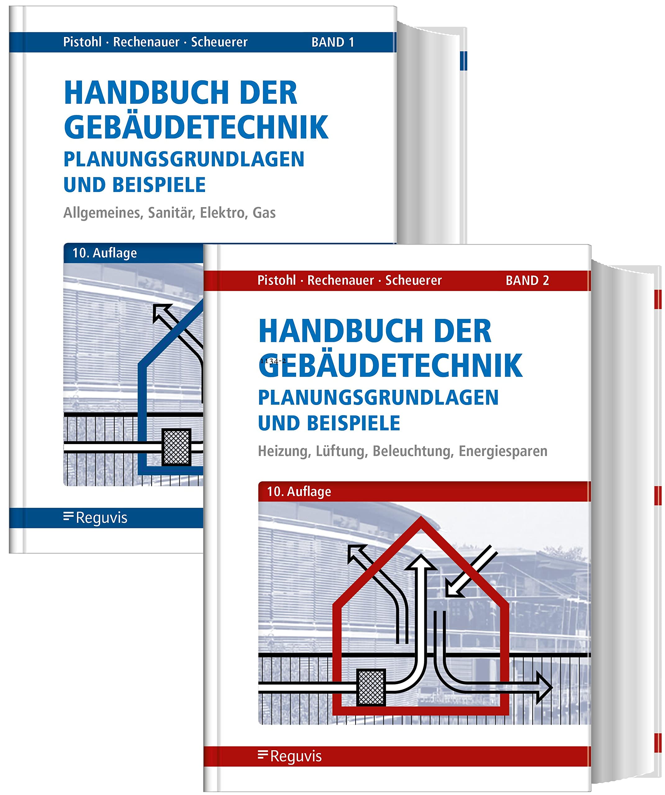 Bundle-Angebot: Handbuch der Gebäudetechnik - Band 1 und 2: Band 1: Allgemeines, Sanitär, Elektro, Gas Band 2: Heizung, Lüftung, Beleuchtung, Energiesparen Business & Technology