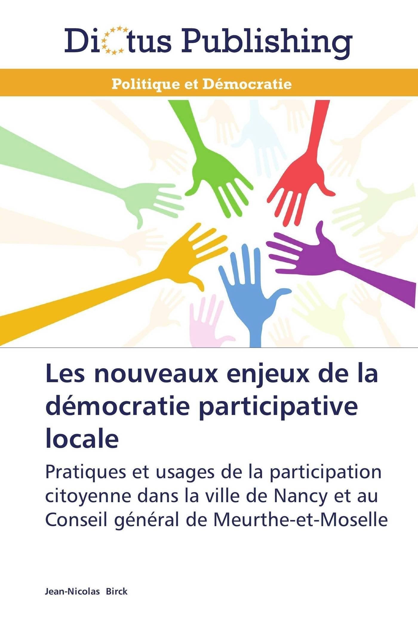 Les nouveaux enjeux de la démocratie participative locale: Pratiques et usages de la participation citoyenne dans la ville de Nancy et au Conseil général de Meurthe-et-Moselle book