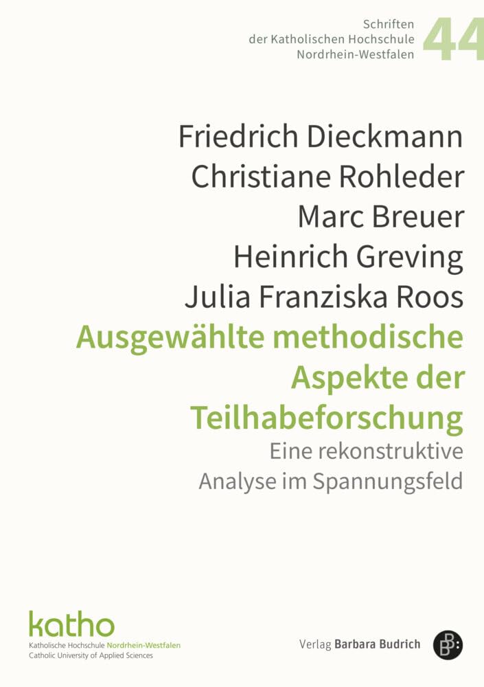 Ausgewählte methodische Aspekte der Teilhabeforschung (Schriften der Katholischen Hochschule Nordrhein-Westfalen) Social Sciences