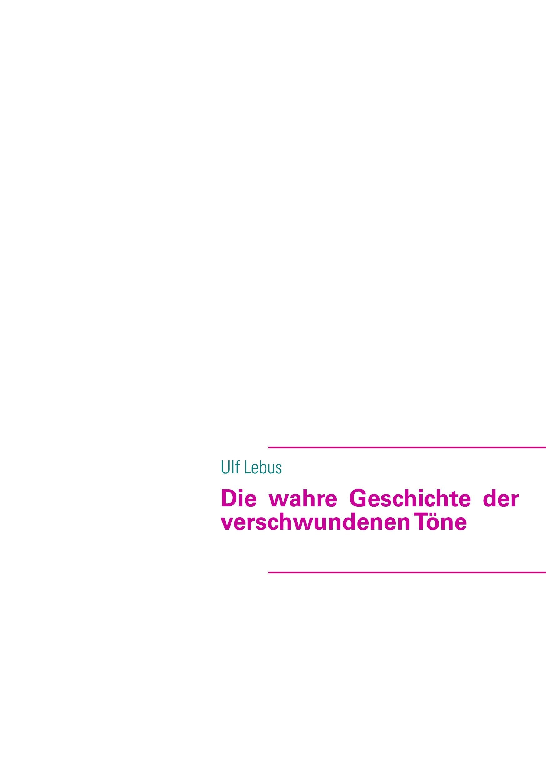 Die wahre Geschichte der verschwundenen Töne Contemporary literature