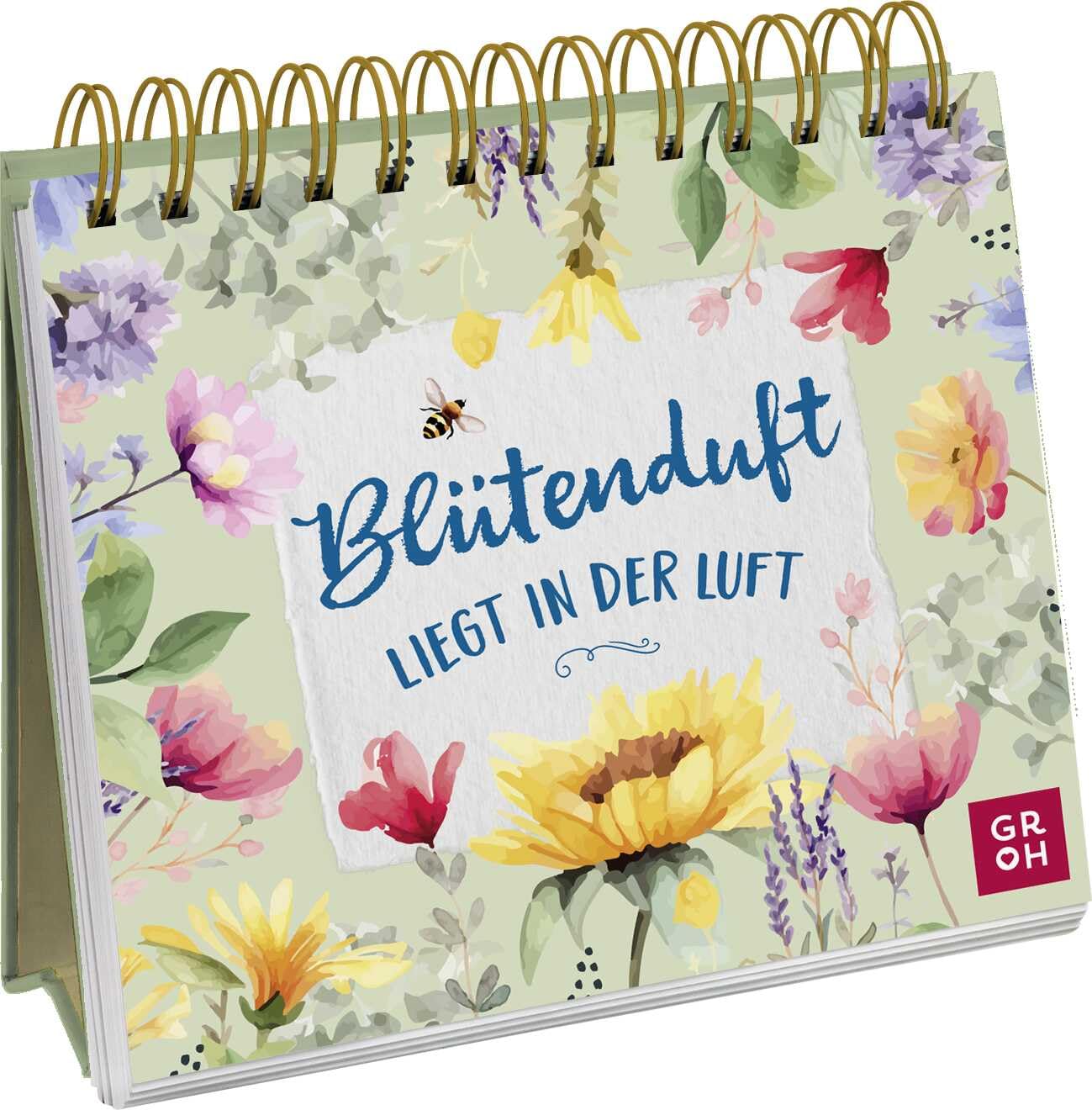 Blütenduft liegt in der Luft: Illustrierter Spiralaufsteller mit Gute-Laune-Sprüchen und liebevollen Botschaften. Geschenk für alle Garten- und Blumenfreunde Lifestyle