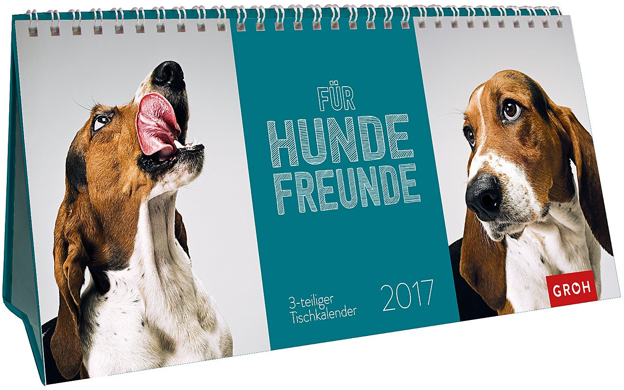 Für Hundefreunde 2017: 3-teiliger Tischkalender mit Monatskalendarium Lifestyle