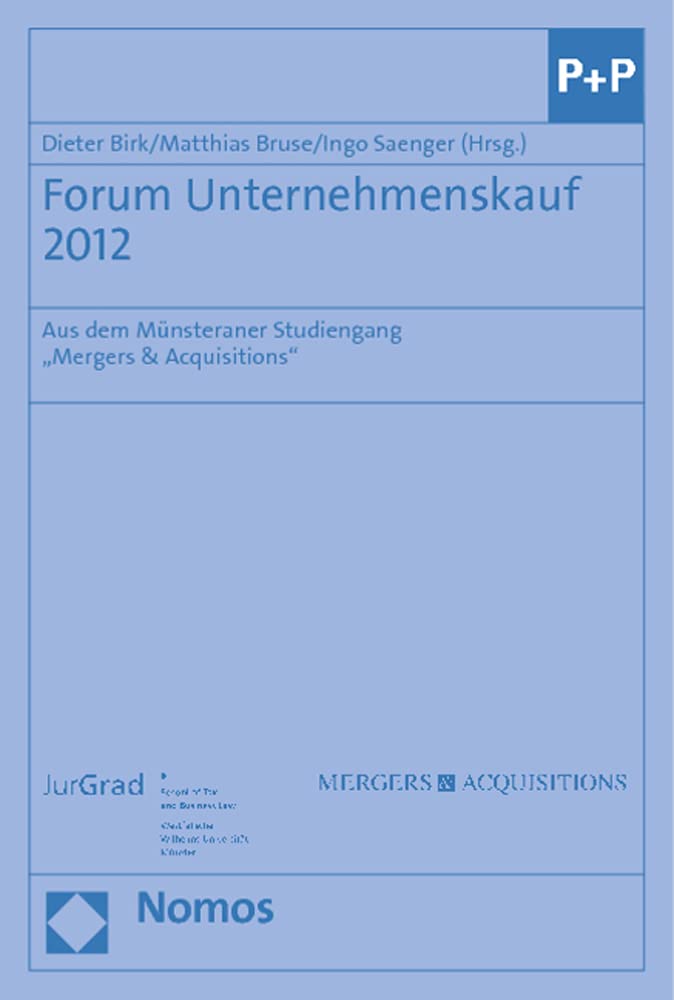 Forum Unternehmenskauf 2012 Law Books