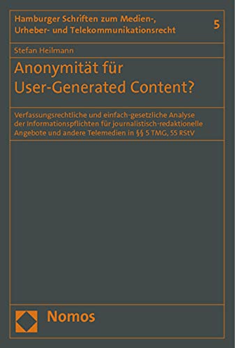 Anonymität für User-Generated Content? Law Books