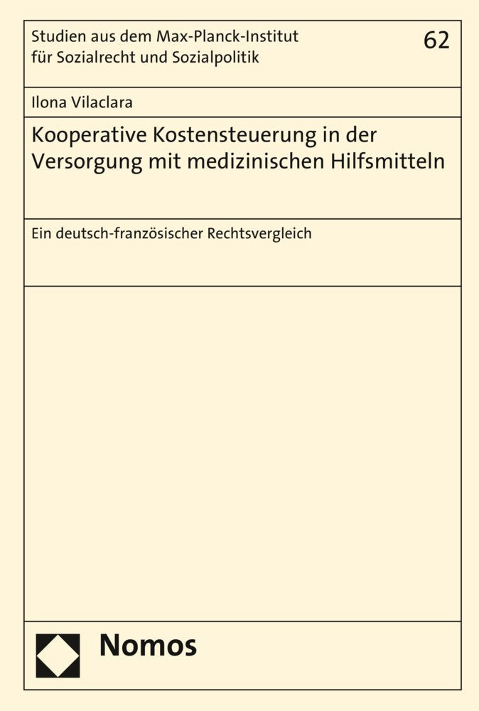 Kooperative Kostensteuerung in der Versorgung mit medizinischen Hilfsmitteln Law