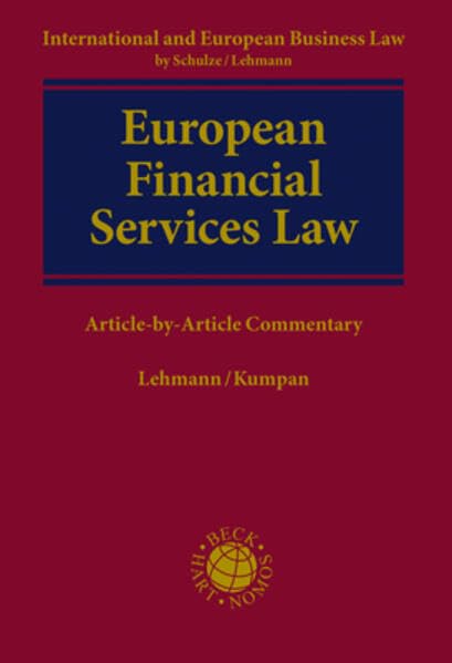 European Financial Services Law: Article-by-Article Commentary (Kooperationswerke Beck - Hart) Law