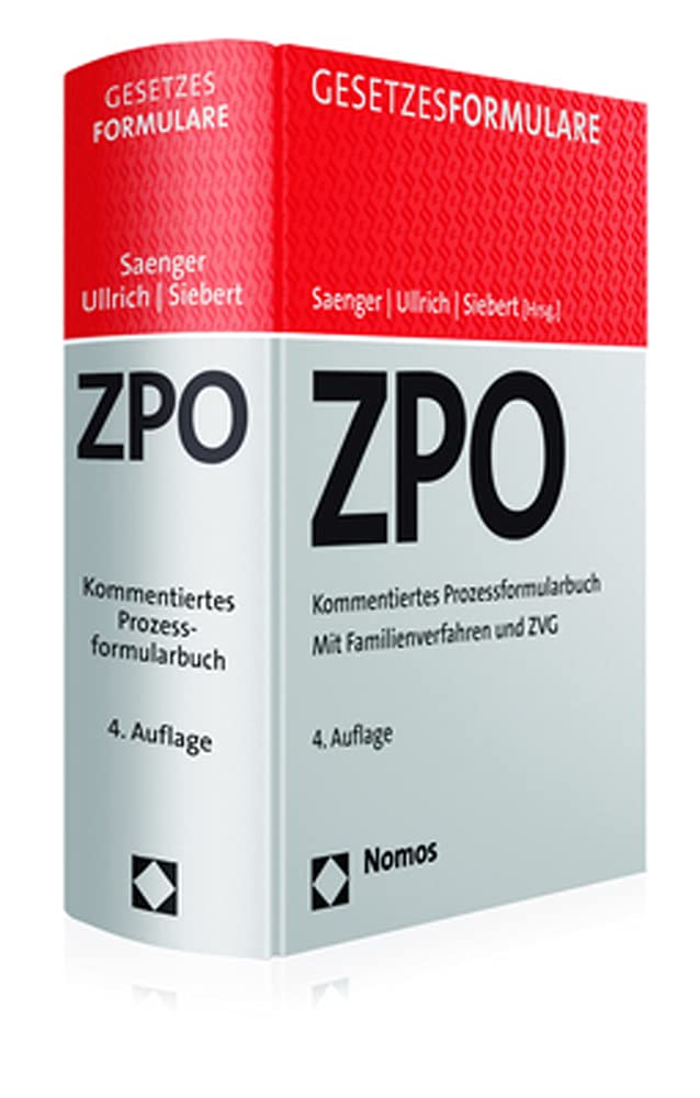 Zivilprozessordnung: Kommentiertes Prozessformularbuch Law
