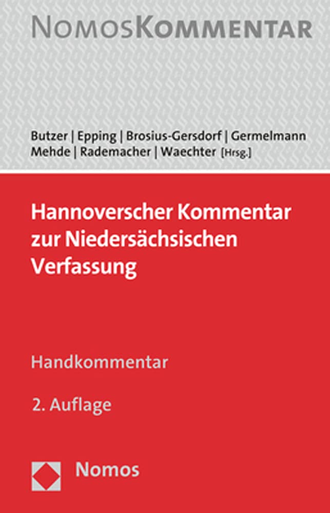 Hannoverscher Kommentar zur Niedersächsischen Verfassung: Handkommentar Law