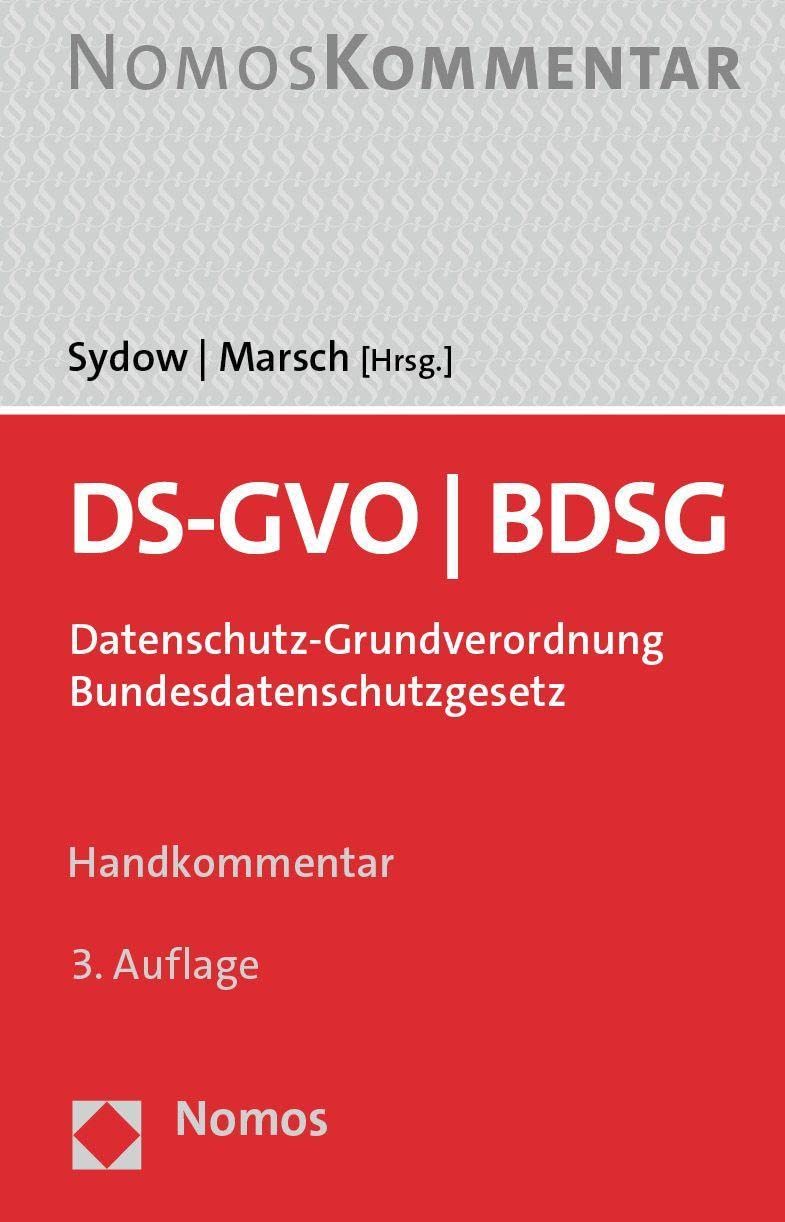 DS-GVO | BDSG: Datenschutz-Grundverordnung | Bundesdatenschutzgesetz Law