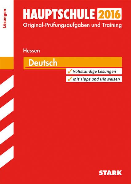 STARK Abschlussprüfung Hauptschule Hessen - Deutsch Lösungsheft Study Guides
