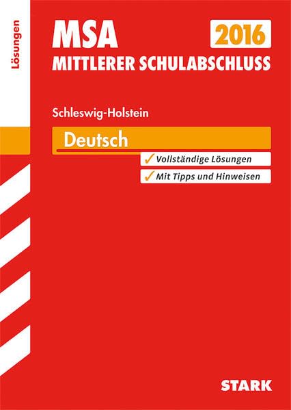 Mittlerer Schulabschluss Schleswig-Holstein - Deutsch Lösungen Study Guides
