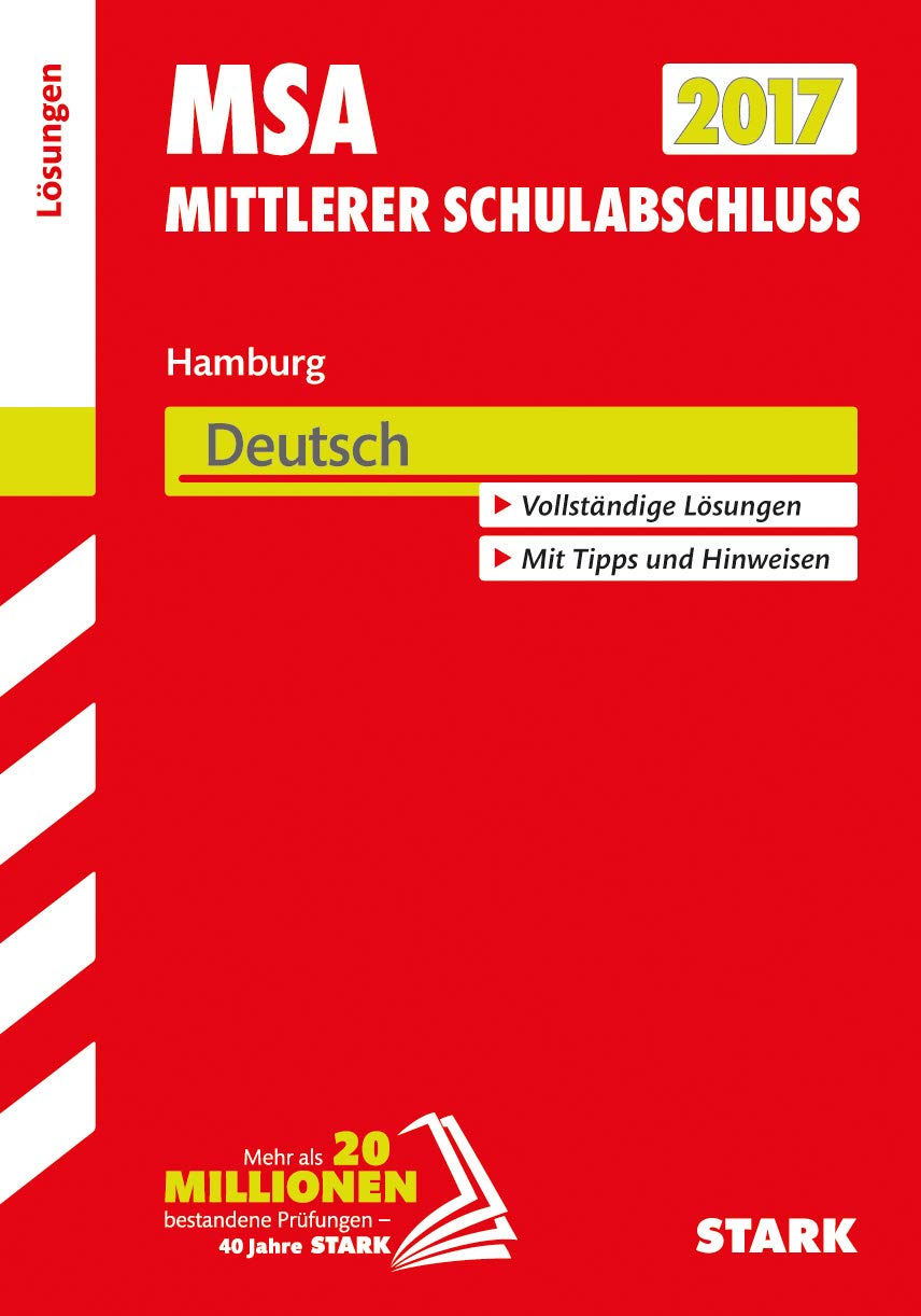 Mittlerer Schulabschluss Hamburg 2017 - Deutsch Lösungen Study Guides
