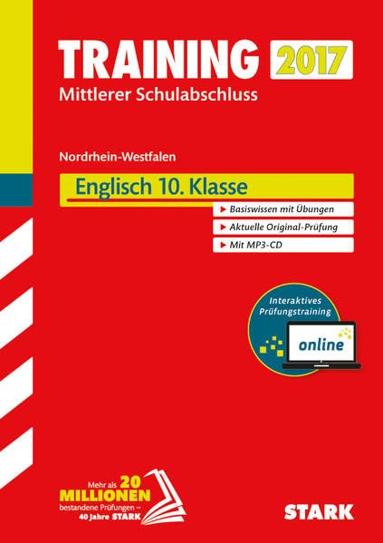 STARK Training Mittlerer Schulabschluss NRW - Englisch, mit MP3-CD - inkl. Online-Prüfungstraining: Basiswissen mit Übungen. Aktuelle ... für das Online-Prüfungstraining Englisch Foreign Languages ​​& Dictionaries