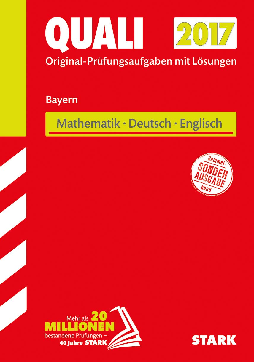 Product Image: Quali Mittelschule Bayern 2017- Mathematik, Deutsch, Englisch
