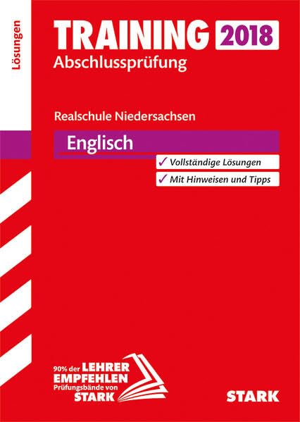 Training Abschlussprüfung Realschule Niedersachsen 2018 - Englisch Lösungsheft book
